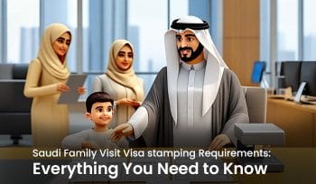Saudi Family Visa stamping